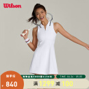 威尔胜（Wilson）官方24年春季新款POLO连衣裙弹力修身女款网球裙运动舒适连衣裙 WW00310411WTA-纯白色 M