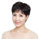 唐妮头顶补发片女假发片短卷发妈妈中老年发套纹理烫造型全真发半头套 自然黑(全真发10厘米)