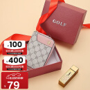 高尔夫（GOLF）卡包女印花多卡位大容量女士零钱包短款银行卡袋520情人节礼物
