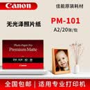 原装佳能PM-101专业无光泽相纸照片纸A4 A3+ A2喷墨打印机相纸 佳能原装PM-101   A2/20张/包