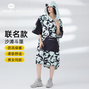 AQUAPLAY安泊来潜水速干浴袍游泳浴巾潜水斗篷冲浪服海边沙滩度假换衣罩衫 黑色熊猫套头斗篷 均码 男女可穿适合155-185cm