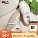 斐乐（FILA）斑斓鞋ROSETTA女鞋板鞋2023秋新款面包厚底鞋复古休闲鞋 奶白/浅粉-GP 36.5