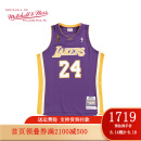 Mitchell Ness复古球衣 AU版 NBA湖人队 科比24号08总决赛 MN男篮球服运动背心 紫色 XL
