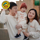 G. DUCKKIDS小黄鸭亲子装一家三口小月龄百天照周岁婴儿连体衣爬服母女母子婴 杏色(不加绒) 90 童装(ME)