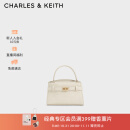 CHARLES&KEITH鳄鱼纹凯莉包手提斜挎包婚包包女包生日礼物CK2-50270880-1 Ivory象牙色 S