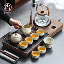 尚言坊功夫茶具整套高档茶盘带烧水壶一体泡茶器全套煮茶器煮茶炉套装