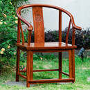 苏汀小镇红木家具非洲花梨（学名：刺猬紫檀）圈椅实木中式太师椅办公椅茶椅靠背会客椅 太师椅:长60*宽48坐高46总高93cm