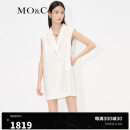 MO&Co.2023夏季新品蝴蝶结装饰露背宽肩西装马甲外套MBC2WAI004 本白色 S/160