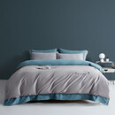 伊诗曼100支长绒棉磨毛被套单件纯棉 冬季加厚保暖被罩 褐灰 220x240cm单件被套