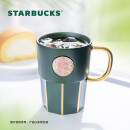 星巴克Starbucks  墨绿色女神铭牌马克杯390ml 送礼男女朋友时尚桌面杯咖啡杯水杯