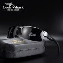 cookshark库鲨鱼偏光变色太阳镜运动型方框墨镜男户外个性眼镜 黑框黑片