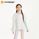 moodytiger女童仙女T24年夏季假两件防晒凉感速干儿童运动衫长袖T恤