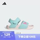 adidas ADILETTE SANDAL魔术贴休闲凉鞋女小童阿迪达斯官方轻运动 浅蓝/亮粉/奇迹石英色 30.5码