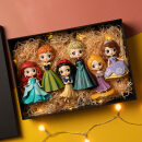 迪士尼（Disney）新年礼物生日礼物白雪公主冰雪奇缘艾莎美人鱼盲盒苏菲亚摆件爱莎 冰雪6公主（礼盒版） 13cm