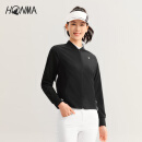 HONMA【专业高尔夫】修身运动外套2024春季防透弹力女HWKC302R616 黑色 L