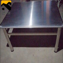 不锈钢桌子正方形餐桌家用吃饭烤火学习麻将打牌四角圆弧设计 不锈钢桌面1米*1米 高度62厘米