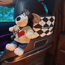 语礼车载纸巾盒汽车内挂式创意可爱车上用收纳餐巾抽纸盒装饰品高级感 爱心狗+黑相机+菱格黑白纸巾包