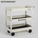 Gstandard 轻奢ins风咖啡厅绿植花店家用可移动收纳置物小推车302雪峰白