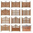 迎奇户外防腐木门实木门碳化围栏门仿古木门庭院拱门腰门小院花园门 支持尺寸款式定制(联系客服)