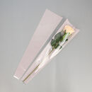 单面透明单面磨砂防水diy单支玫瑰包装花束单支鲜花包装袋 【浅粉磨砂】50张/包送两米丝带