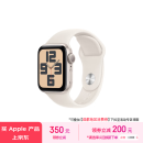 Apple/苹果 Watch SE 2024款 智能手表GPS款40毫米星光色铝金属表壳星光色运动型硅胶表带S/M MXF43CH/B