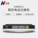 国威(HB）GW600(1) 电话交换机 4进16出程控换机 4外线16分机 国威电话交换机 即插即用