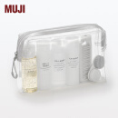 MUJI PU透明收纳包 带立侧边 化妆袋 便携化妆包  OHG75A3S 带立侧边12*18.5*4cm
