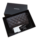 CHANEL【二手99新】香奈儿cf黑银荔枝皮woc  单肩斜挎链条女士包袋 99新链条包