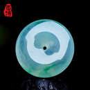 百博翡翠冰种飘阳绿平安扣吊坠天然缅甸翡翠A货玉坠怀古DH1003