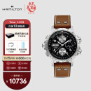 【品牌授权 全国联保】汉米汉密尔顿(HAMILTON)瑞士手表卡其航空系列越风速双历自动机械男士腕表 《独立日》主人公同款 H77616533