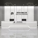 CNGAGUOJJ公司前台接待台简约现代烤漆办公前台桌接待美容院收银台吧台定制 3.6米两键盘两抽屉