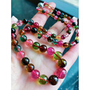 默奢珠4-11mm多彩碧玺塔链项链明艳亮丽颜色均匀晶体通透冰润 玫红色3 4.3-10.5mm