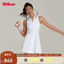 威尔胜（Wilson）官方24年春季新款POLO连衣裙弹力修身女款网球裙运动舒适连衣裙 WW00310411WTA-纯白色 S