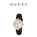 GUCCI古驰Diamantissima系列皮革表带手表腕表,32毫米 黑色 均码