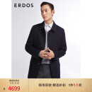 ERDOS【纯羊绒大衣】冬季轻商务通勤保暖加厚翻领外套男毛呢大衣 藏蓝 175/96A/L