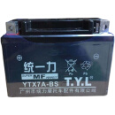 山头林村统一力TYL摩托车电瓶12v免维护干蓄电池125弯梁12伏9a5a7a踏板车 CG125无礼品12N6.5-BS