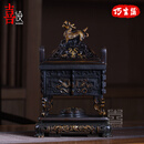 喜设 巧生香炉 陈巧生制带座兽面纹方鼎熏炉宣德炉铜香炉