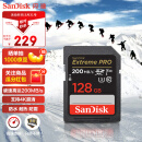 闪迪（SanDisk）128GB SD存储卡 U3 C10 V30 4K至尊超极速版数码相机内存卡 读速200MB/s 写速90MB/s
