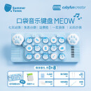 SUMMERTONES口袋音乐键盘电钢琴便携新手练习初学者电子光遇MIDI毕业生日礼物 口袋音乐键盘蓝MEOW 【拍1发8】