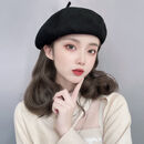 唐妮 帽子假发女贝雷帽锁骨秋冬时尚网红帽子假发一体卷发全头套HMY 贝雷帽短卷发【黑茶色】+发网