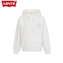 Levi's【商场同款】李维斯女士简约连帽抽绳卫衣美式复古 白色 A7477-0000 XS