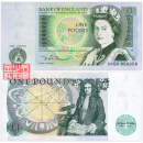 全新绝品刀拆英国1镑1978(1984)年D序列牛顿&英女王版UNC真品