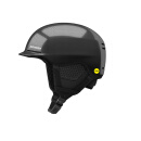 POWSTER碳纤维滑雪头盔Mips超轻防撞雪地专业单双板护具安全认证 【碳纤维】玛瑙碳黑(MIPs)带帽檐 M