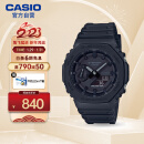 卡西欧（CASIO）手表 G-SHOCK YOUTH系列 双显薄款运动男士手表 GA-2100-1A1
