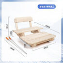 实木滑冰车东北老式爬犁儿童户外滑冰车成人滑冰车双人滑冰车 基础直刀款+拉绳冰锥一对