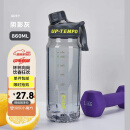 希乐（cille）塑料水杯大容量tritan夏季男女学生运动健身便携刻度茶水分离杯子