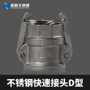 316L/304不锈钢快速接头扳把式快装接头钢管1.5寸2寸母头内丝D型 316L材质DN65*2.5寸母头内丝D型