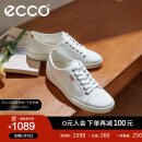 爱步（ECCO）板鞋女 夏季时尚简约百搭经典小白鞋日常休闲板鞋 柔酷7号430003 白色43000301007 37