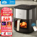 美的（Midea）炎烤空气炸锅 不用翻面  可视窗口 不沾易清洗 准确定时 轻脂 低油煎炸 6.5L大容量 KZC6502XM