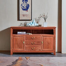 正冠 红木家具缅甸花梨（学名：大果紫檀）餐边柜斗柜全实木茶水碗柜中式储物收纳柜子客厅玄关柜 148*40*90cm【双门三抽】